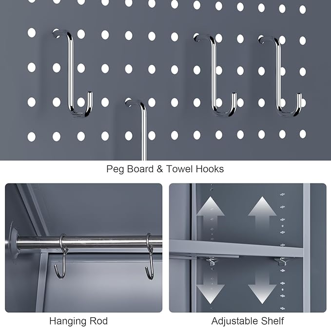 Metal Cabinets with Doors and Adjustable Shelves - Image 7