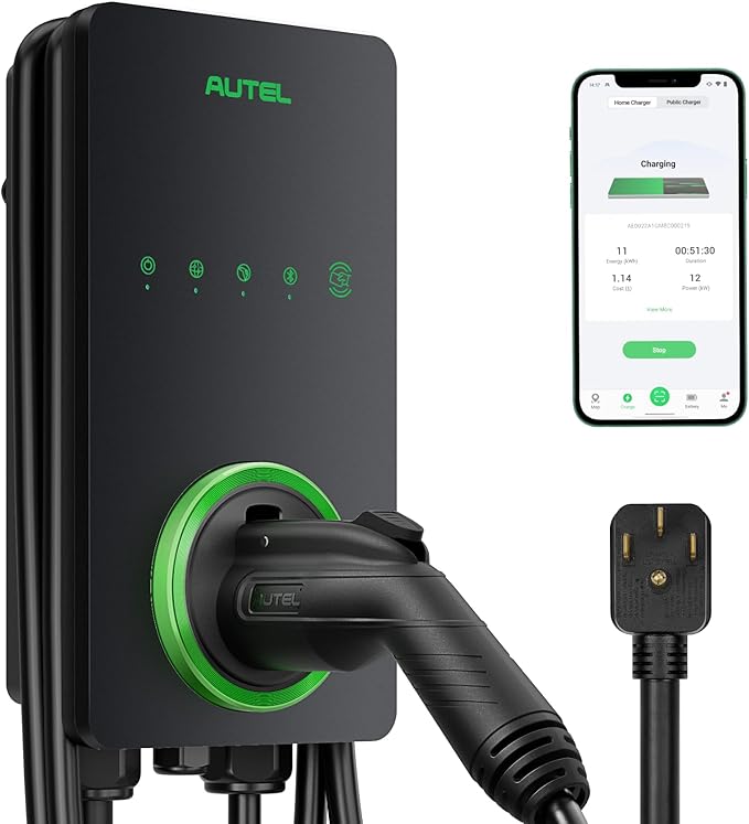 Autel Home Smart AI Level 2 EV Charger up to 40Amp, Indoor/Outdoor Fast