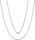 jewelheart 14k real yellow/white gold round box chain, main product view