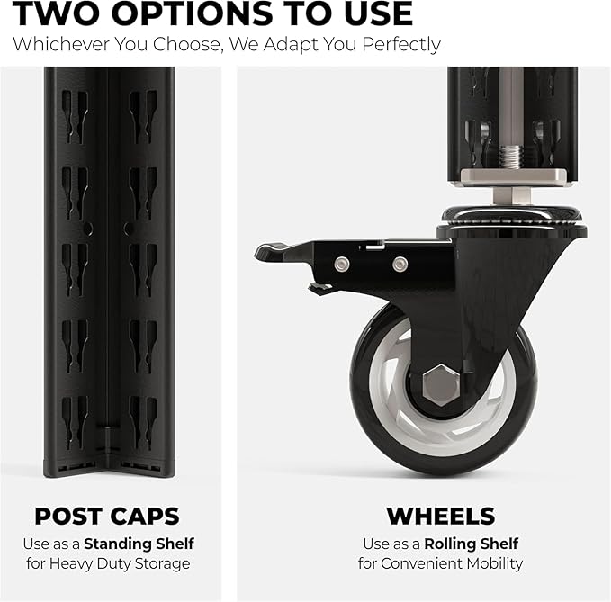 HOMEDANT House 5-Tier Metal Rolling Cart Shelf Rack Casters Heavy Duty - Image 15