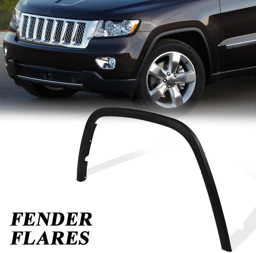 Fender Flare Fit Jeep Grand Cherokee 2011-2016 Front Left Driver Side Wheel, Moldura de rueda Opening Molding Trim Accessories Factory Style 1MP38RXFAE, CH1291106