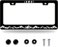 Moon Phase License Plate Frame Mountains Forest License Plate Stainless Steel by GORSNKYE