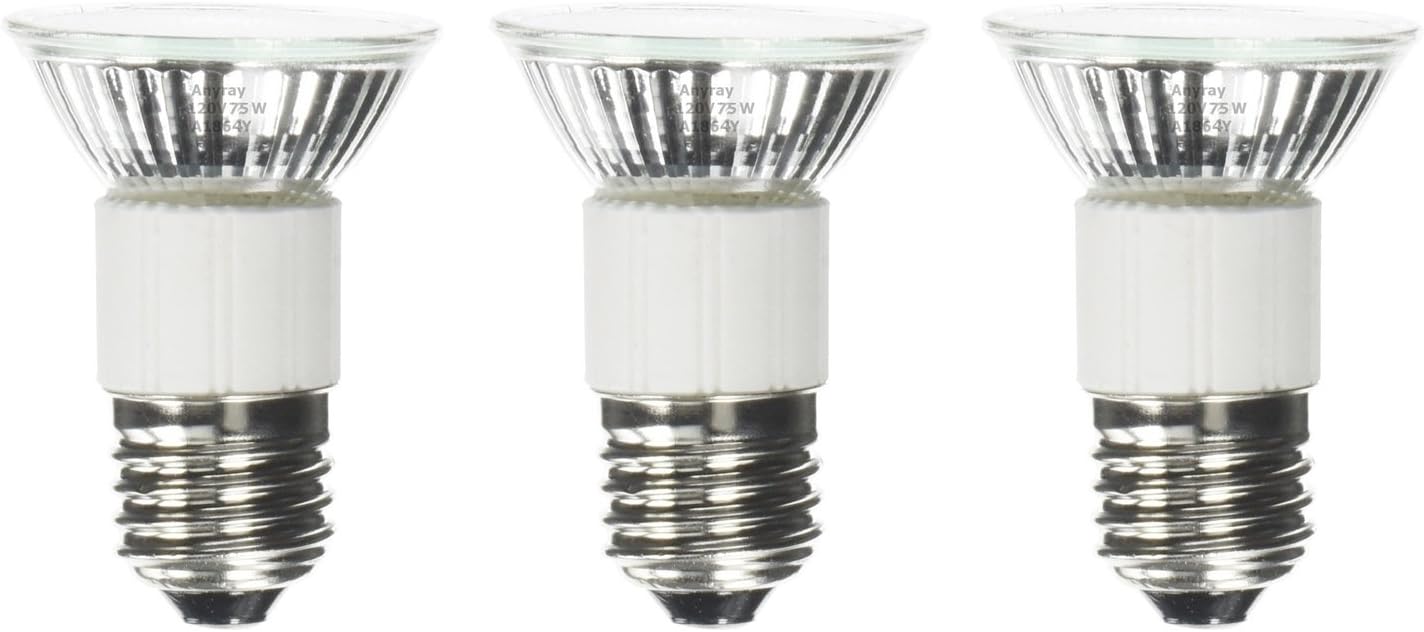 Anyray 3-Bulbs Compatible Replacement Bulb for 62351 and Hoods 92348 75 Watt Standard 75W E27