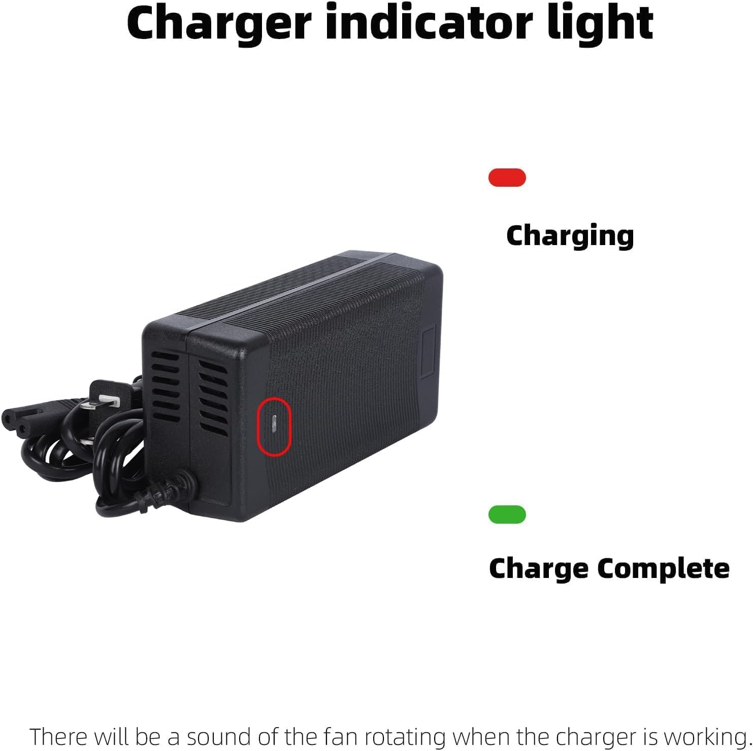 48V 3A LiFePO4 E-Bike B attery Charger,58.8V DC Output,110V AC Input for Lithium Iron Phosphate B attery Packs