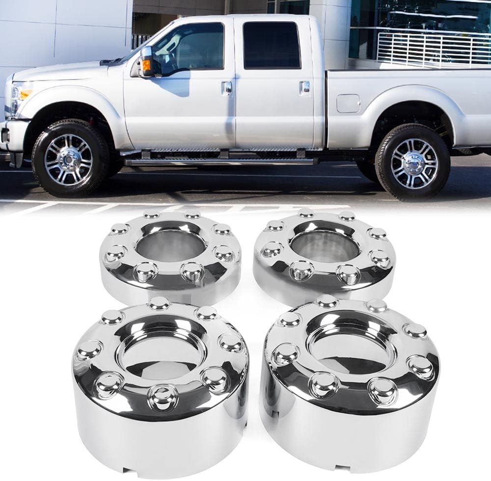 PIT66 17 Inch Wheel Center Caps Fit Ford F350 Dually 2005-2016 (DRW) | Hubcaps Cover, 4x4 4Pcs Chrome,Compatible with 2005-2016 Ford F350 Super Duty Dually (DRW)