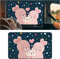 Magnetic Car Window Shade for Baby, Cartoon Pattern Automotive Side Window Blackout Curtain, Vehicle Sun Shade UV Privacy Protection Heat Blocking Cover, Universal Fit (Rabbit)