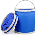Car Collapsible Water Bucket, Vehicle Portable Water Container, Waterproof Fabric Pop Up Bucket for Car Washing, Camping & Emergency Water Storage (9L)