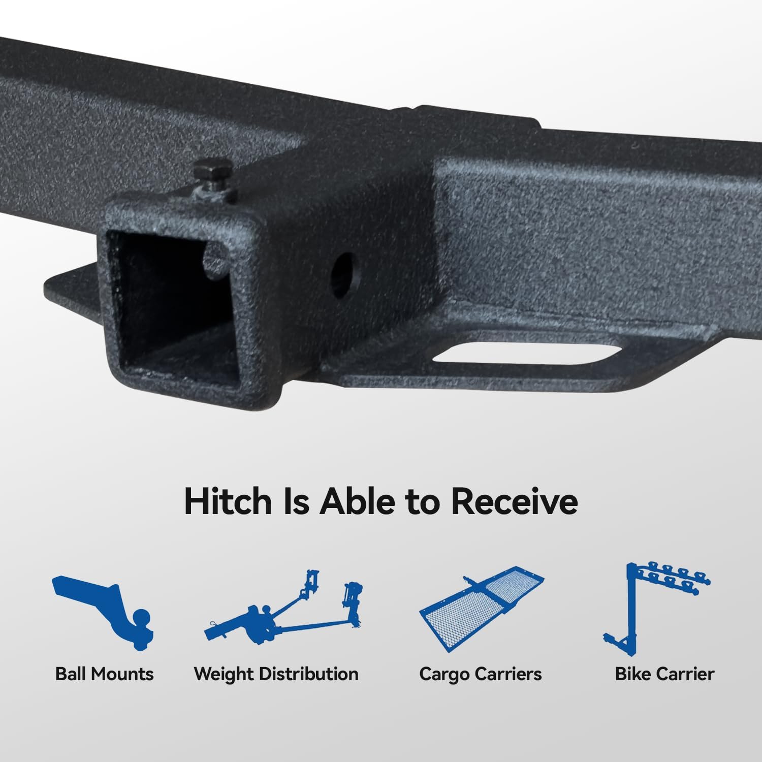 Class 3 Trailer Hitch Black Compatible with 2017-2025 CR-V 2” Hitch Receiver (Except EXL)