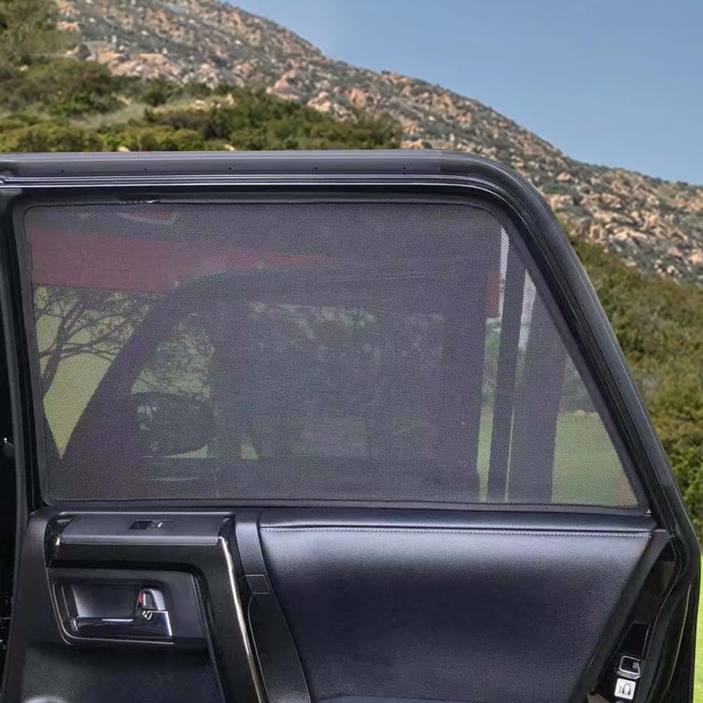 FEISHILINIYA Magnetic Car Rear Window Sunshades for Toyota for 4RUNNER 2011-2021 with for Passenger Side Window Curtain Sun Shades Privacy Visor for 4Runner Accessories (1 Set/ 2PCS)