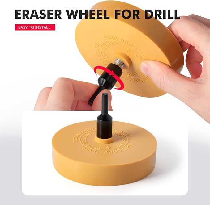 FOSHIO 2 Pack Decal Remover Eraser Wheel - Image 4