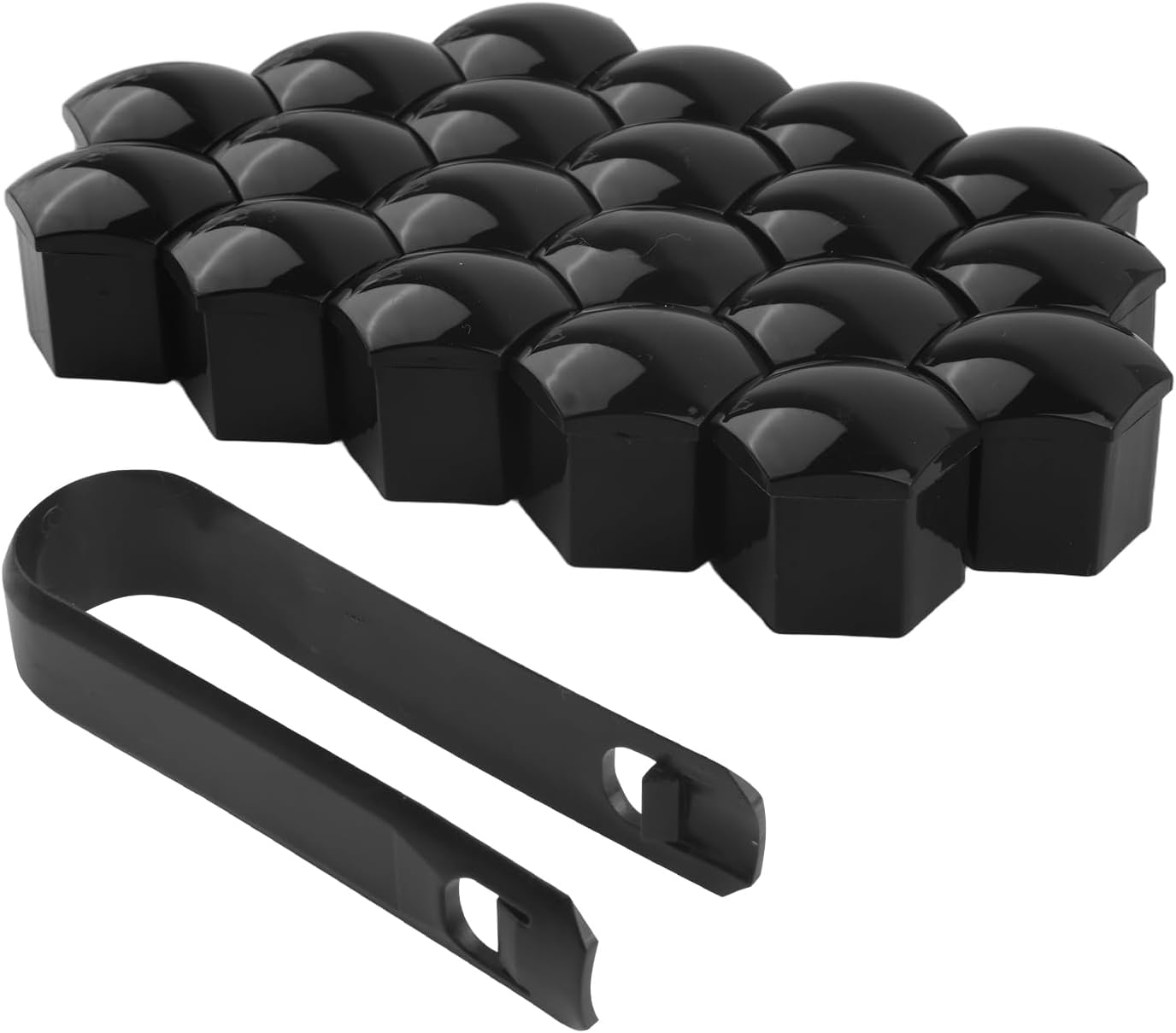20pcs Black Wheel Lug Nut Covers for 2015-2020 Hyundai Genesis G80, Auto Hub Screw Cap Protector Anti Rust Tire Bolt Rim Exterior Accessories,Black 19mm