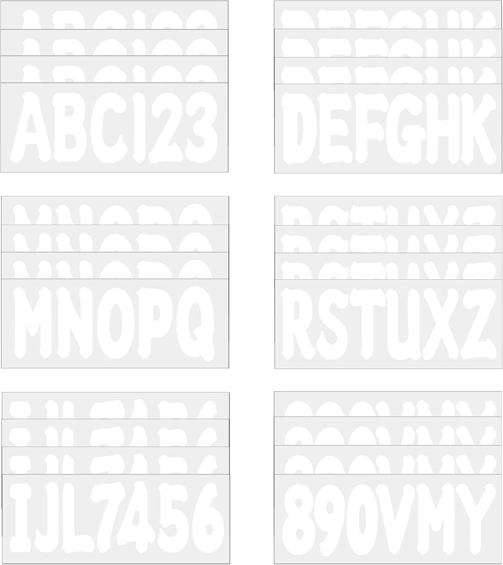 3'' Boat Registration Numbers Stickers and Letters Decals | 4 Sets Marine Alphabet Stickers Vinyl letters for Personal Watercraft Jet Skis, Sea-Doo, Pontoon Boats White