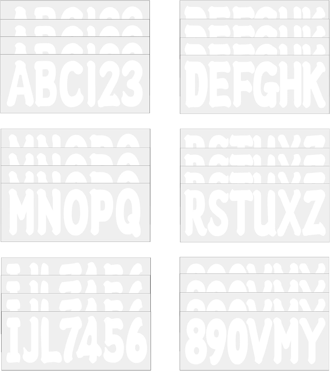 3'' Boat Registration Numbers Stickers and Letters Decals | 4 Sets Marine Alphabet Stickers Vinyl letters for Personal Watercraft Jet Skis, Sea-Doo, Pontoon Boats White