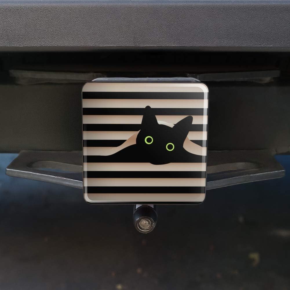 GRAPHICS & MORE Black Cat in Window Tow Trailer Hitch Cover Plug Insert 1 1/4 inch (1.25")