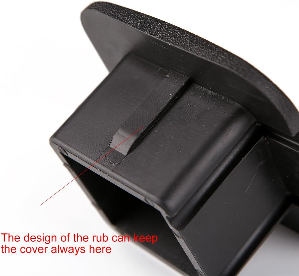 CZC AUTO Trailer Hitch Cover, 2 inch Tow Receiver Tube Plug Cap, 2" Black Hitch Ball Insert Compatible for Toyota Mercedes Mopar Audi F150 Ford GMC Truck Chevy Jeep Lexus 4runner (2"X2" 1Pack, Black)