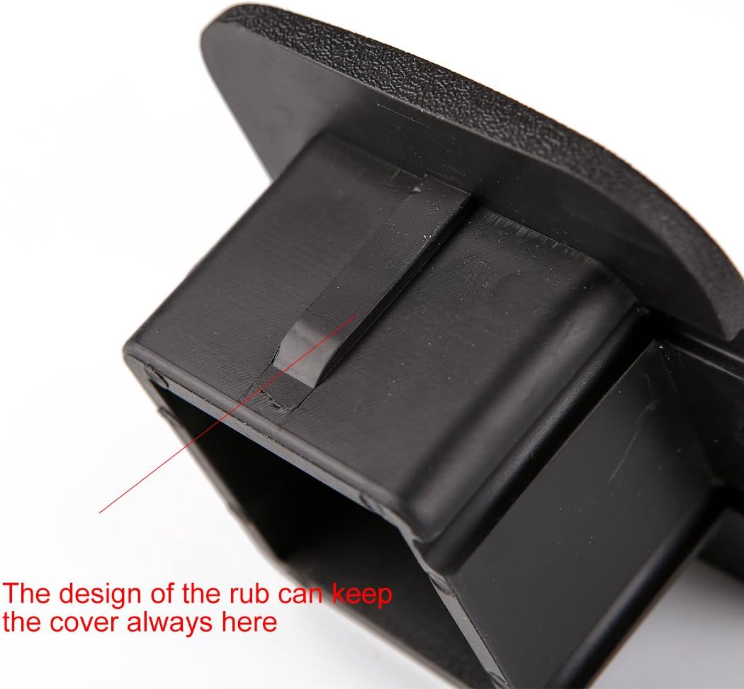 CZC AUTO Trailer Hitch Cover, 2 inch Tow Receiver Tube Plug Cap, 2" Black Hitch Ball Insert Compatible for Toyota Mercedes Mopar Audi F150 Ford GMC Truck Chevy Jeep Lexus 4runner (2"X2" 1Pack, Black)
