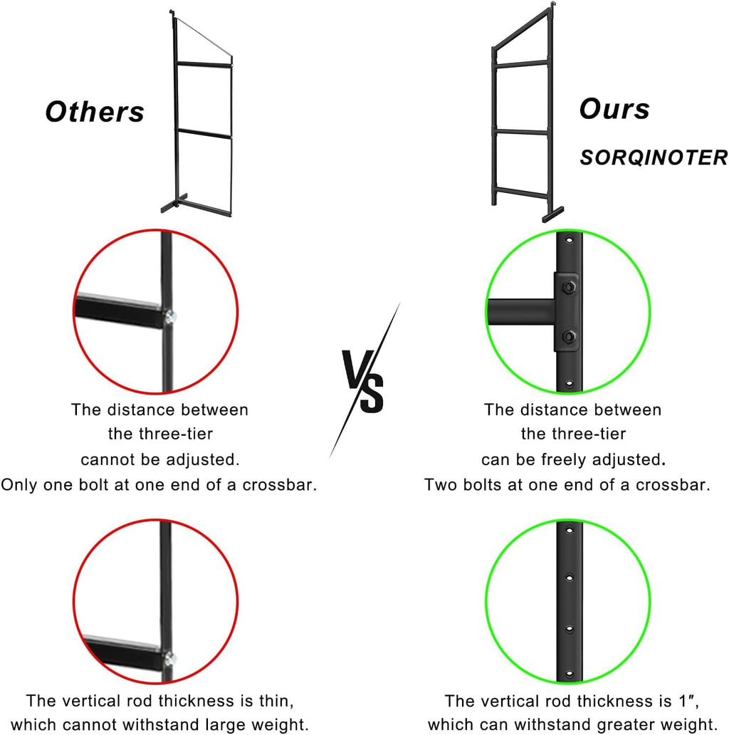 heavy-duty shipping container shelves with 57"(h) x 18"(w), side view
