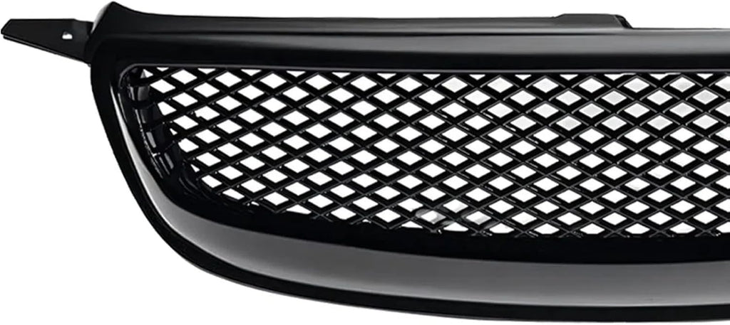 Front Grille Compatible with 2003-2008 Toyota Corolla CE LE S XRS Hood Mesh Grille ABS Plastic Glossy Black