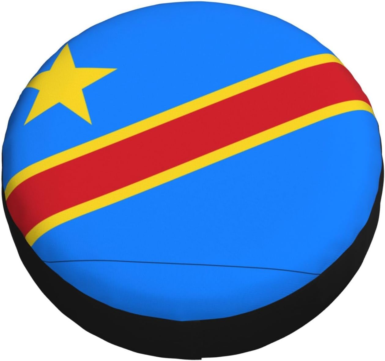 Flag of the Congo Print Universal Spare Tire Cover for RV, Jeep | Wheel Protector Fits Rv, Trailer, Jeep, Shield Tires From Sun, Dirt And Rain For Outdoor Storage