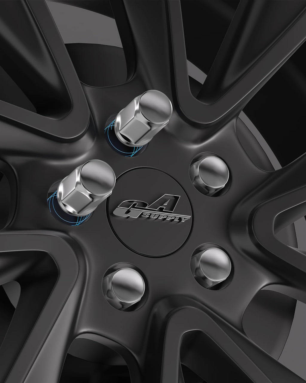 GAsupply 1/2x20 Lug Nuts 20pcs, Chrome 1/2''-20 Closed End Bulge Acorn Lug Nuts, 1.38" Tall 3/4" Hex, 60 Degree Conical/Cone Seat