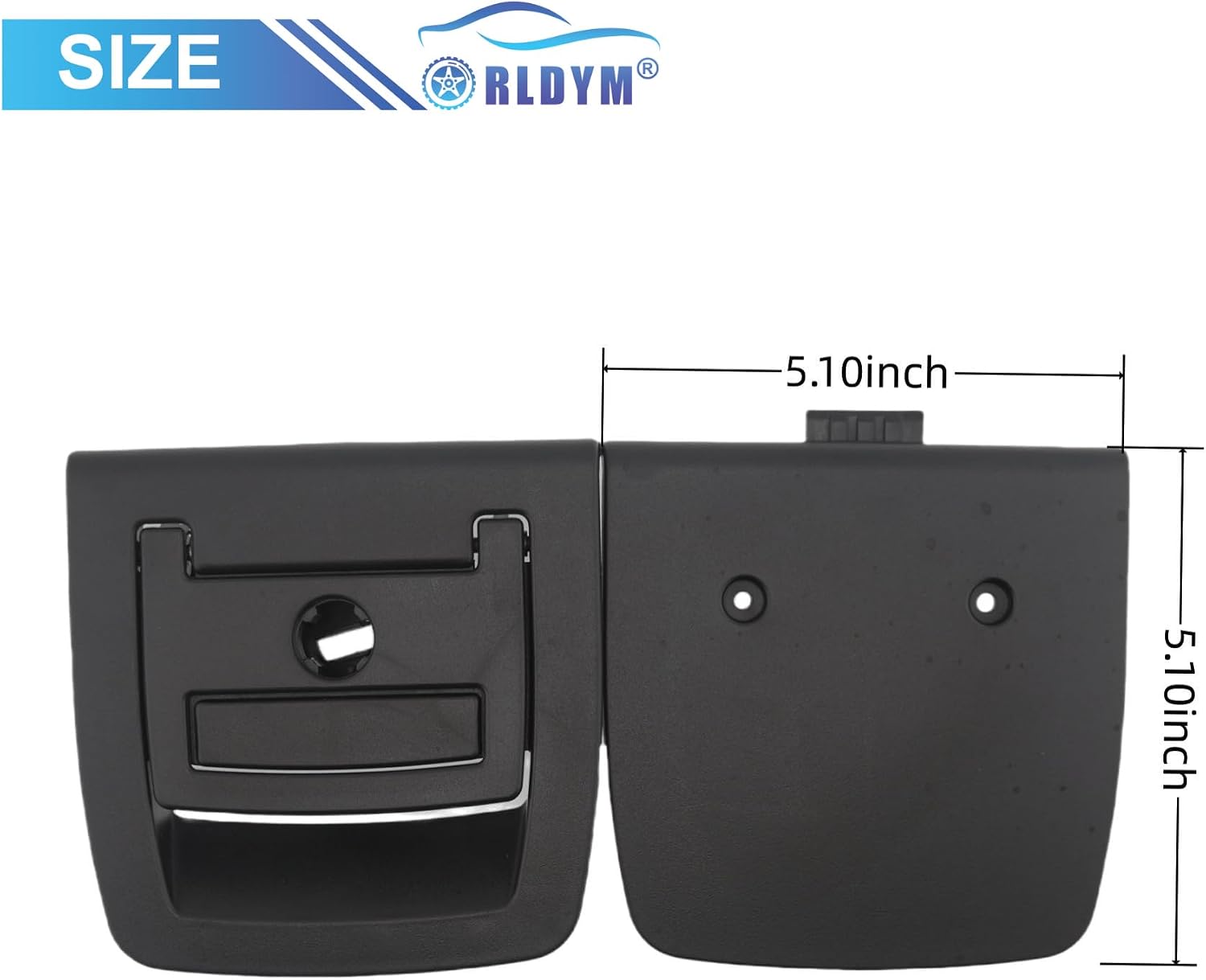 Rear Trunk Floor Mat Carpet Handle 51479120283 for BMW X5 E70 2007-2013, for BMW X6 E71 2008-2014 Replaces# 9120283, 51476958162, 51476980201 (51479120283-Black with Holes)