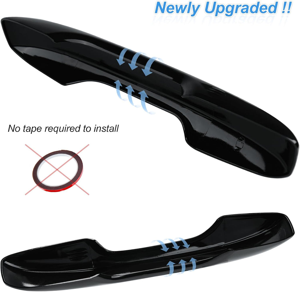 CKE Compatible with Honda Civic 2022-2026 for CR-V HR-V Accord 2023-2026 for Acura Integra ADX Accessories Upgraded Snap-on Car Exterior Door Handle Cover Trims Protector -Glossy Black