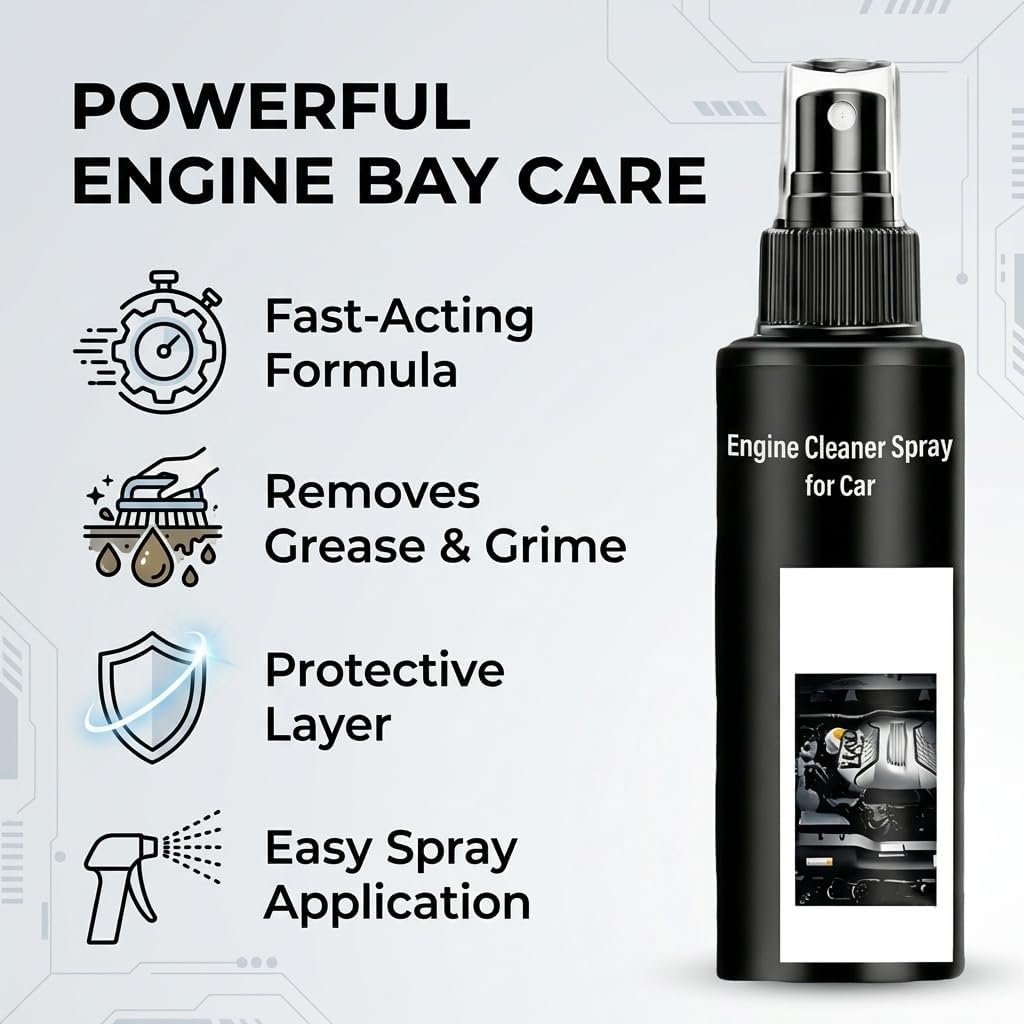 Heavy Duty Engine Bay Cleaner and Degreaser Spray for Car (2Set, one size) | Fast-Acting Formula, Automotive Use, Engine Bay Cleaning, Degreaser Spray, Car Care