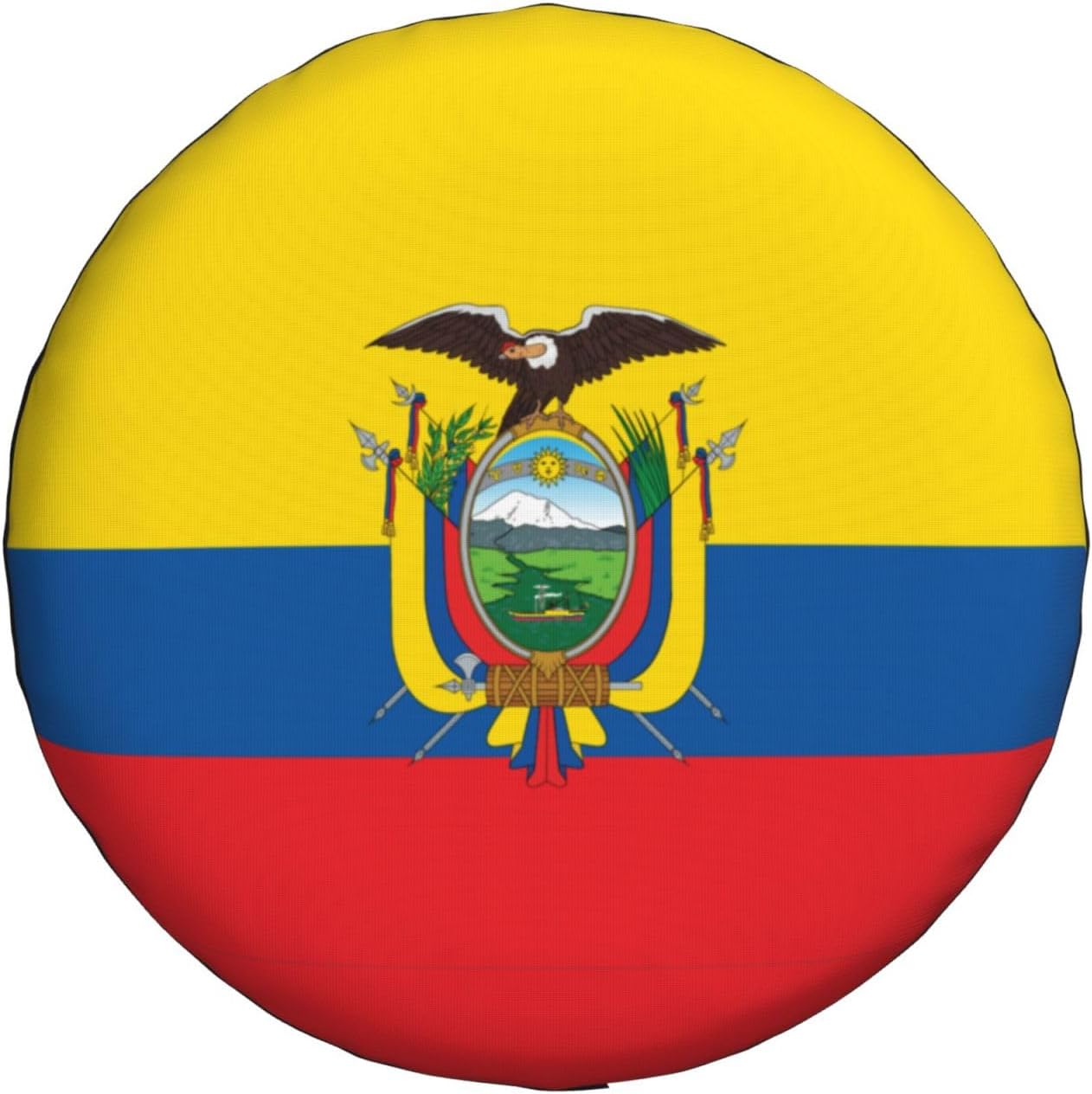Flag of Ecuador Print Universal Spare Tire Cover for RV, Jeep | Wheel Protector Fits Rv, Trailer, Jeep, Shield Tires From Sun, Dirt And Rain For Outdoor Storage