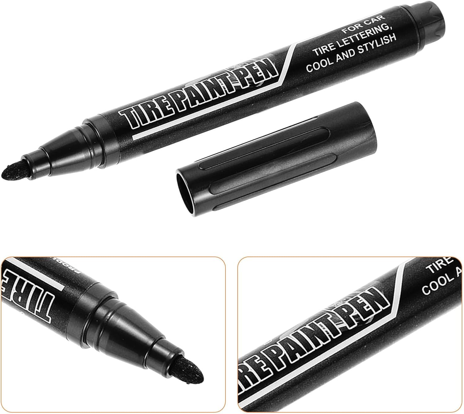YARNOW Tire Marker Pens Water-based Sturdy Paint Pen Set for Car Tires 3pcs Easy to Use and Creative Drawing and Graffiti