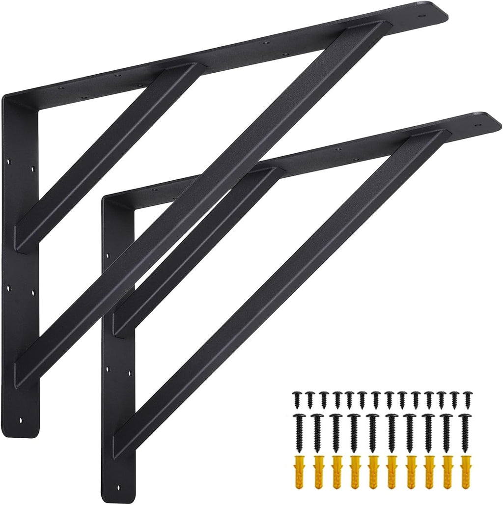 heavy duty shelf bracket countertop support brackets 16"x12", main product view