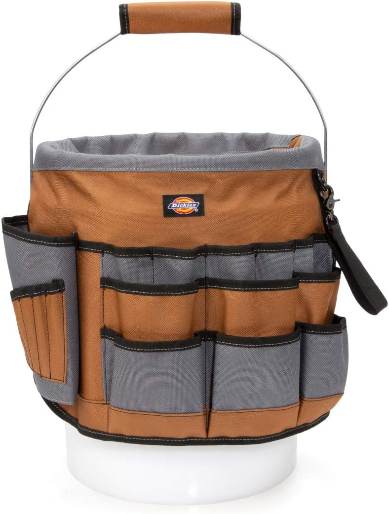 dickies 35-pocket 5-gallon bucket organizer with drill holster, main product view