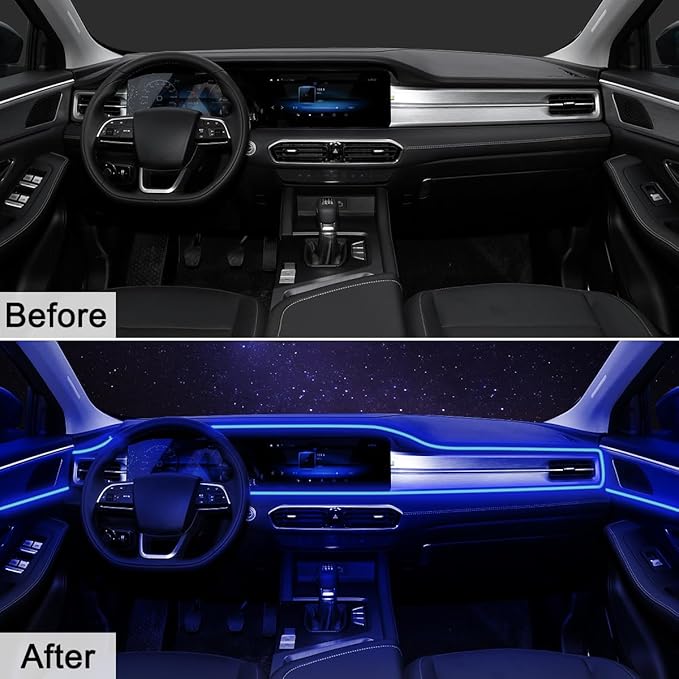 Car LED Strip Lights, LEDCARE 9 in 1 RGB Car Interior Lights