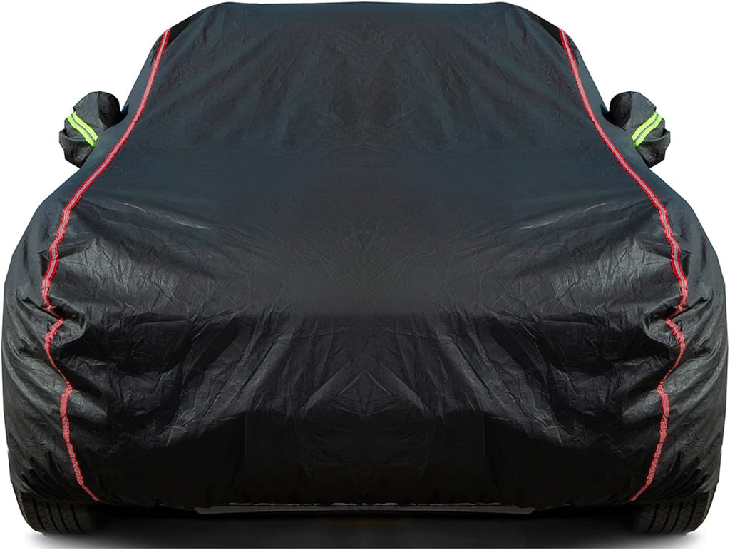 Breathable New Material, Waterproof Car Cover, Locks and Zipper Doors,