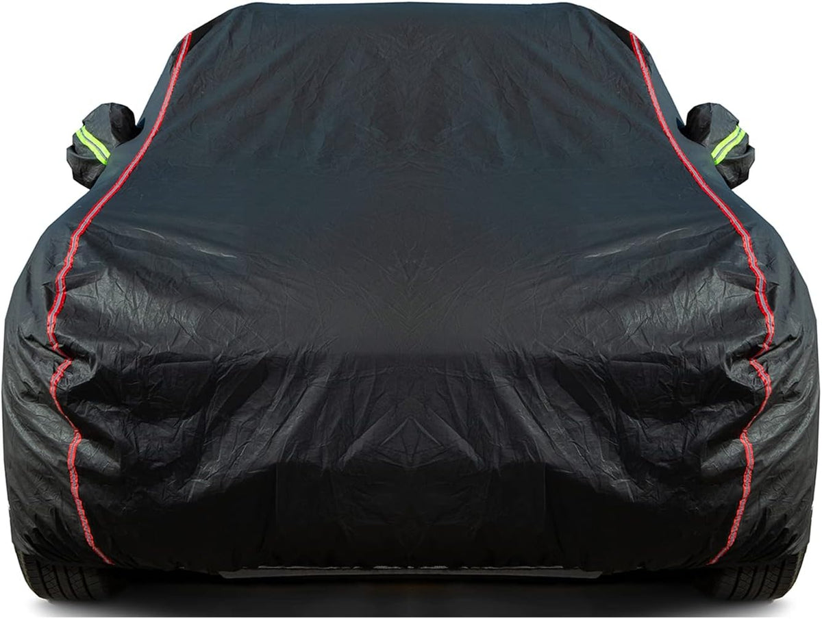 Breathable New Material, Waterproof Car Cover, Locks and Zipper Doors,