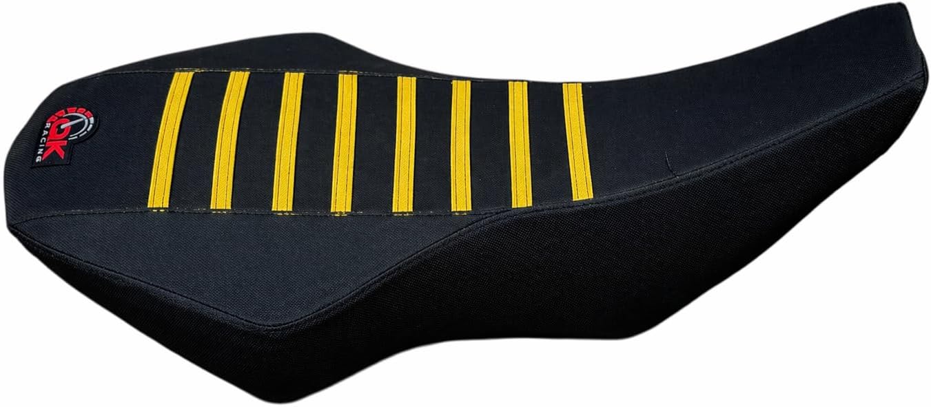 Premium Multi Grip Seat Cover - Compatible Fit for Suzuki LTR 450 Gripper Seat Cover 2006-2011 Yellow Ribs S24