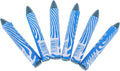 Luxshiny 6-pack Wax Marker Pens for Car Tires, Waterproof Tire Marking Pens for Repairs, Blue, Automotive Use