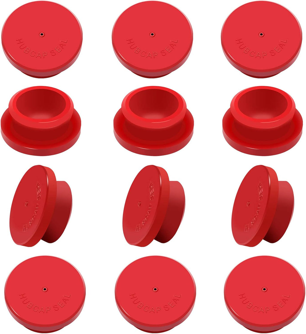 CheeMuii 12 PCS Hubcap Rubber Plugs 1-1/8" Wheel Fit for Trailer Hub Cap Replace Stemco 359-5990 Fit for Stemco 343-4009 343-4024 etc