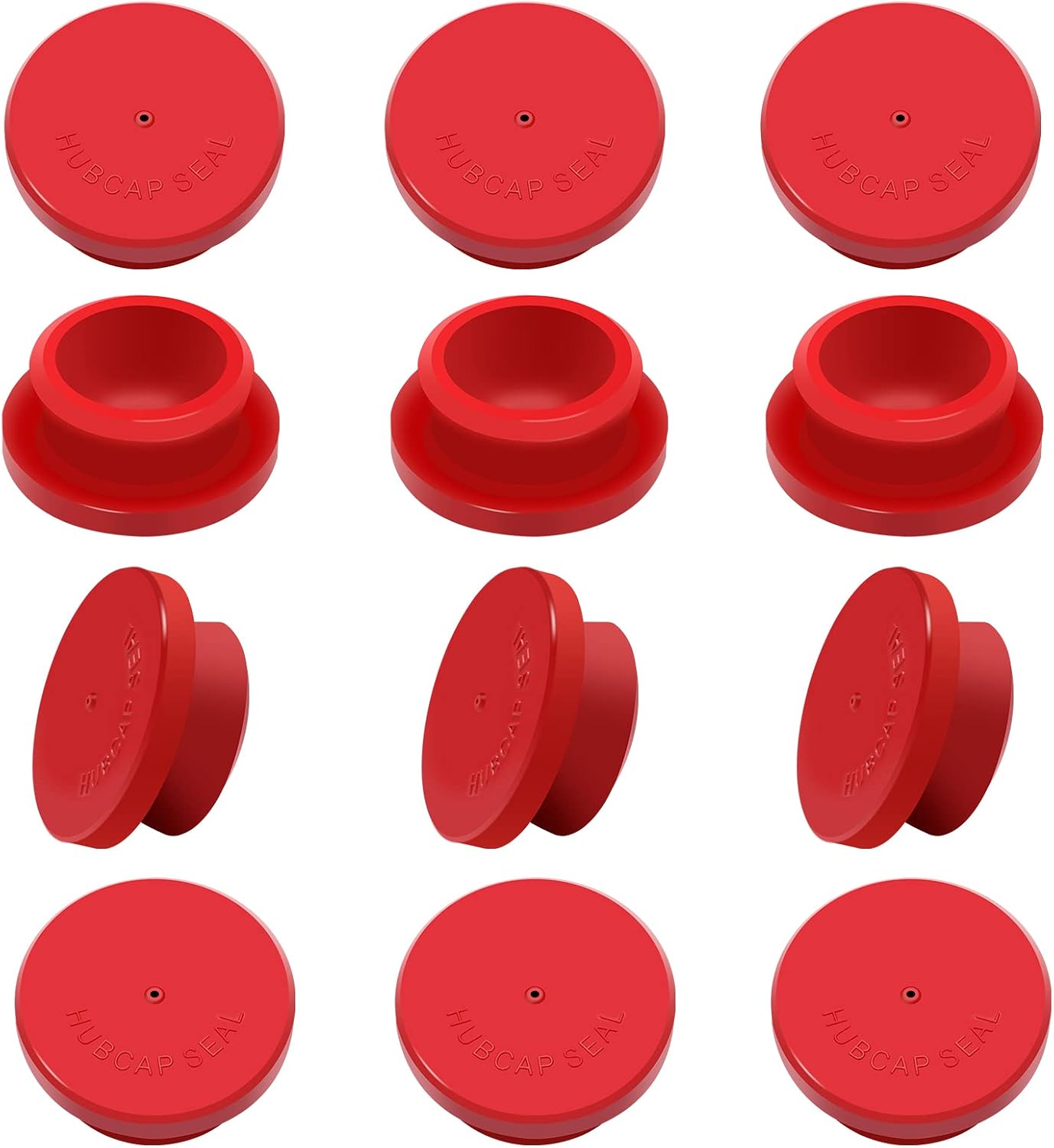 CheeMuii 12 PCS Hubcap Rubber Plugs 1-1/8" Wheel Fit for Trailer Hub Cap Replace Stemco 359-5990 Fit for Stemco 343-4009 343-4024 etc
