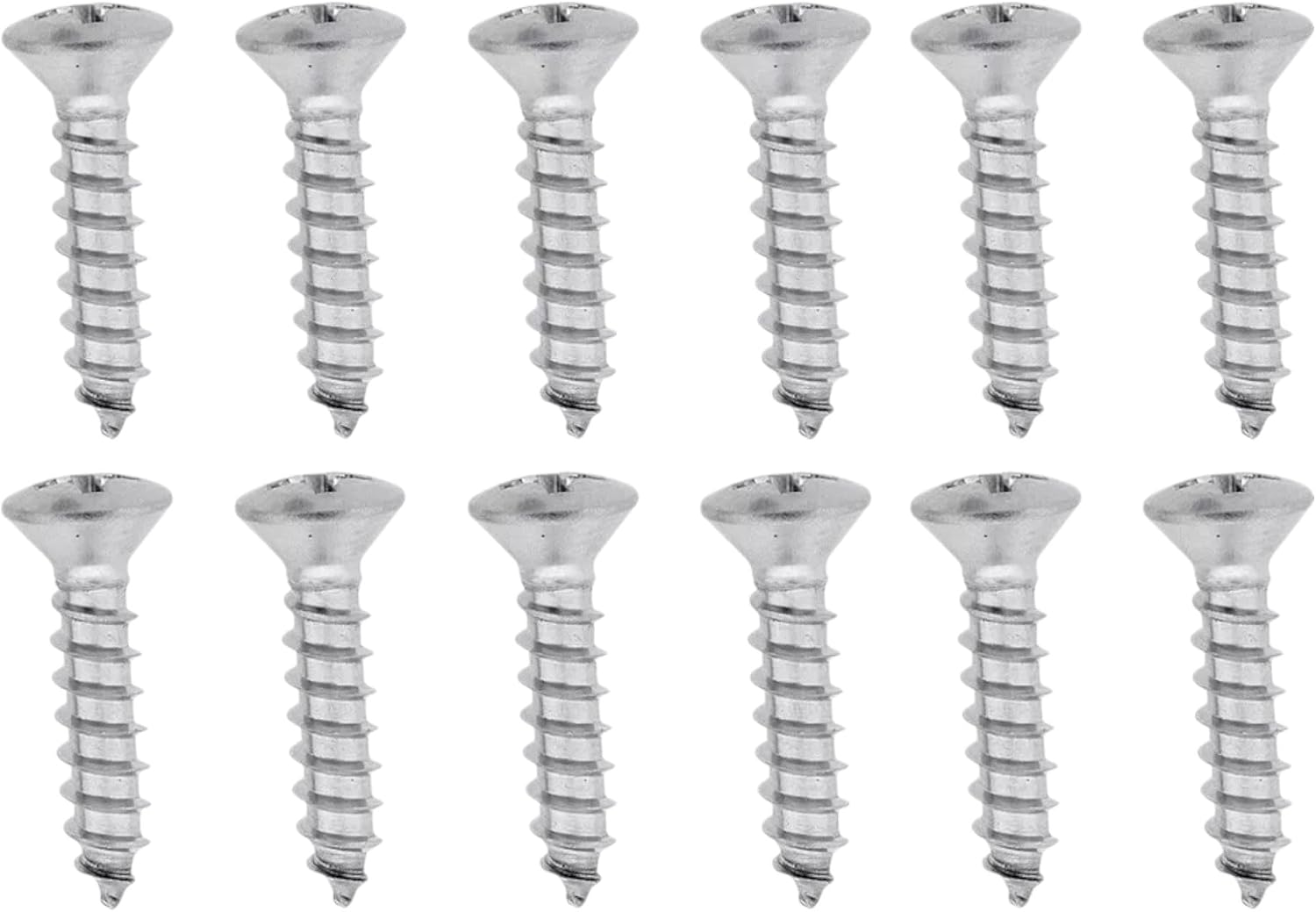 Pair Door Sill Scuff Plates Trim with Screws Compatible with 1967-1972 Ford Pickup Truck (F-100, F-250 & F-350)