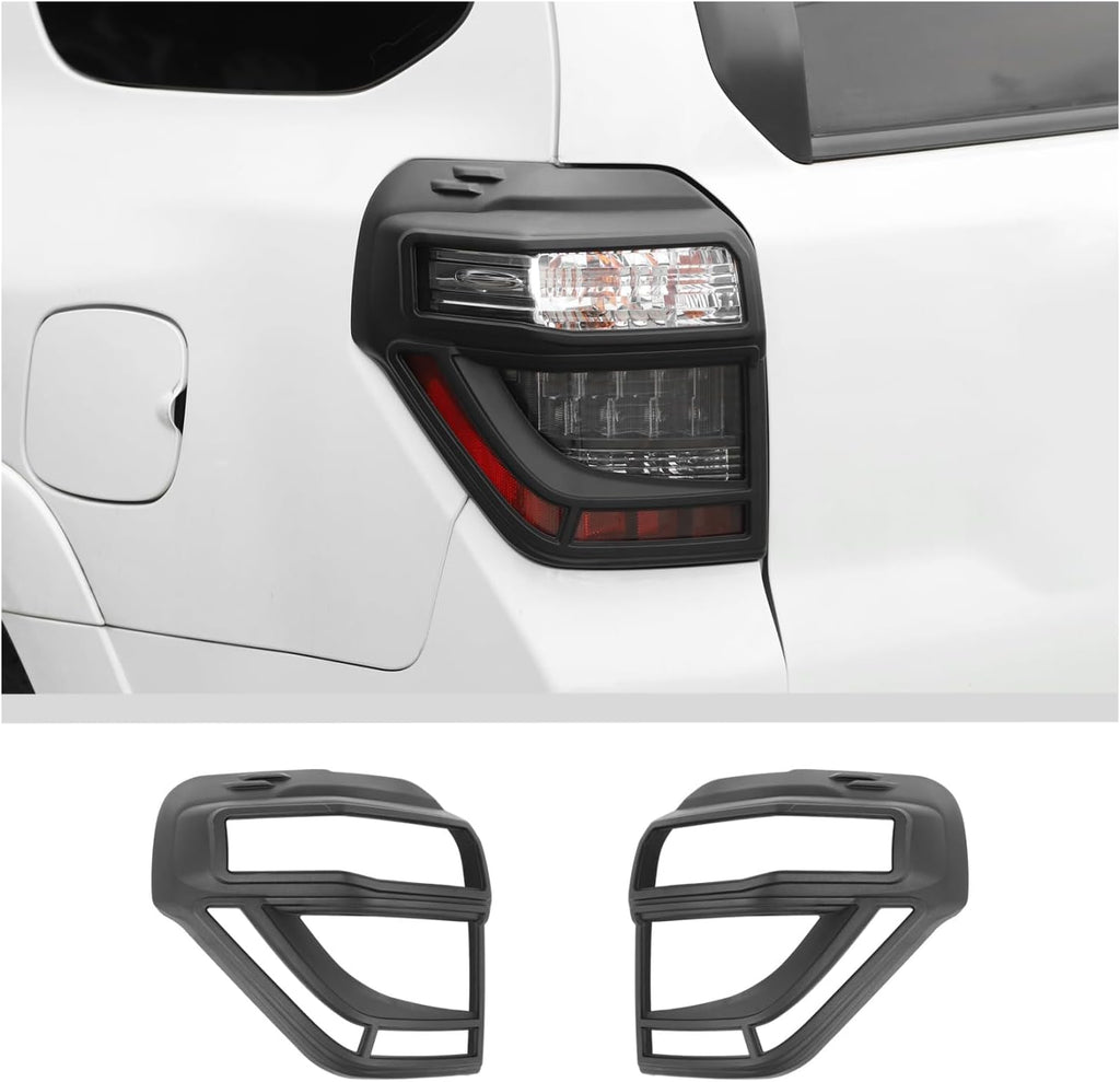 JWWY Tail Light Cover for Toyota 4Runner 2014–2023, Rear Light Lamp Protective Guard Trim Exterior Accessories,2pcs Black