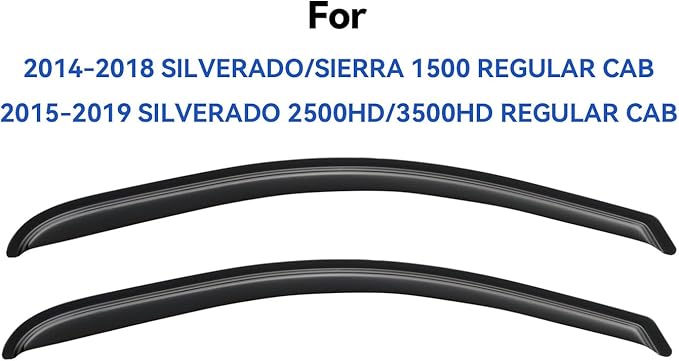 Window Visors Rain Guards for 2014-2018 Chevy Silverado/GMC Sierra 1500 Regular - Image 2