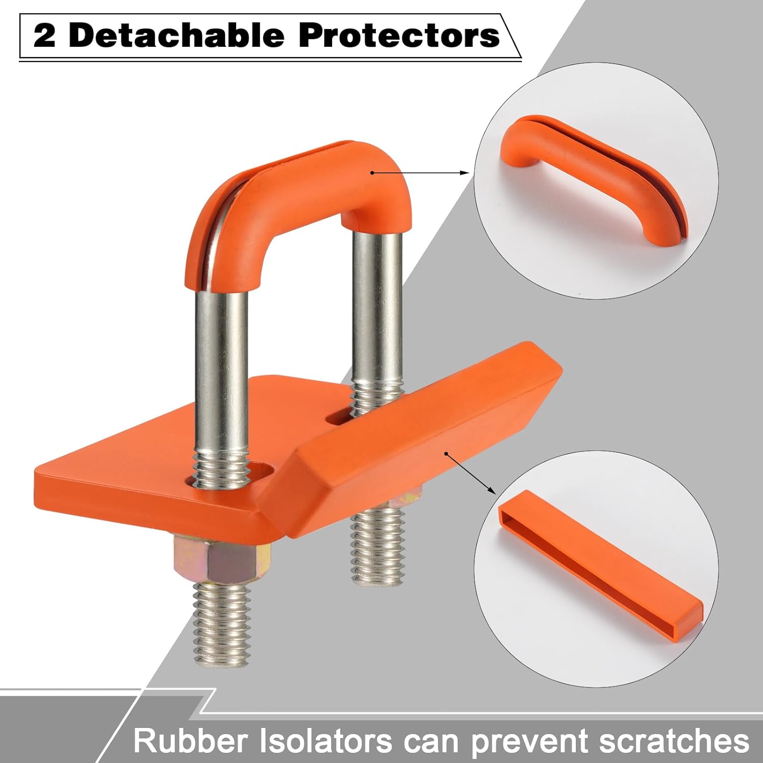 TOPSHINE Trailer Hitch Tightener Anti-Rattle Stabilizer for 1.25, 2 inch Hitches, Hitch Receiver Clamp with Rubber Isolators, Reduce Movement On Hitch Mount, Bike Rack, Cargo Carrier, RV Accessories
