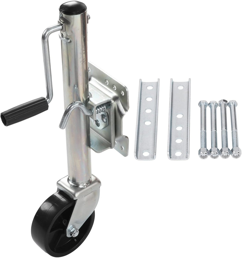 Tbest Duty Fold Up Trailer 1200lbs Trailer Tongue with 6in Wheel for RV JackFold Up is Galvanized Made of Rubber and Rustproof Height Lower Manufacturing Approx. Using.