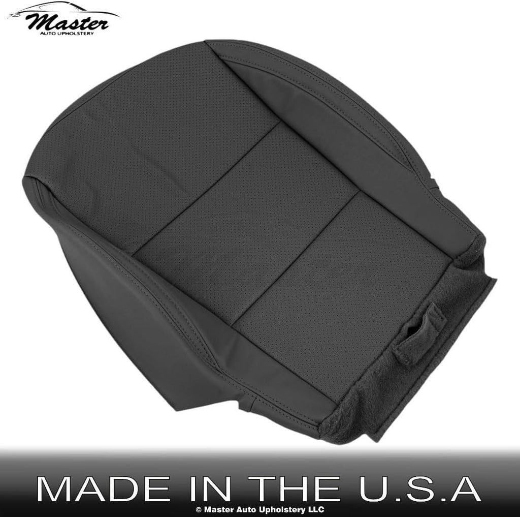 Master Auto Upholstery 2012-2019 fits Hyundai Santa Fe Genuine Leather Front Driver Bottom Cover Black
