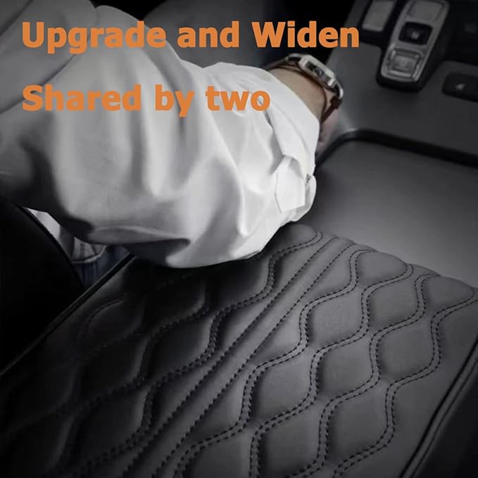 Car Center Console Cover, Memory Foam Car Armrest Cushion, Leather Arm Rest - Image 8
