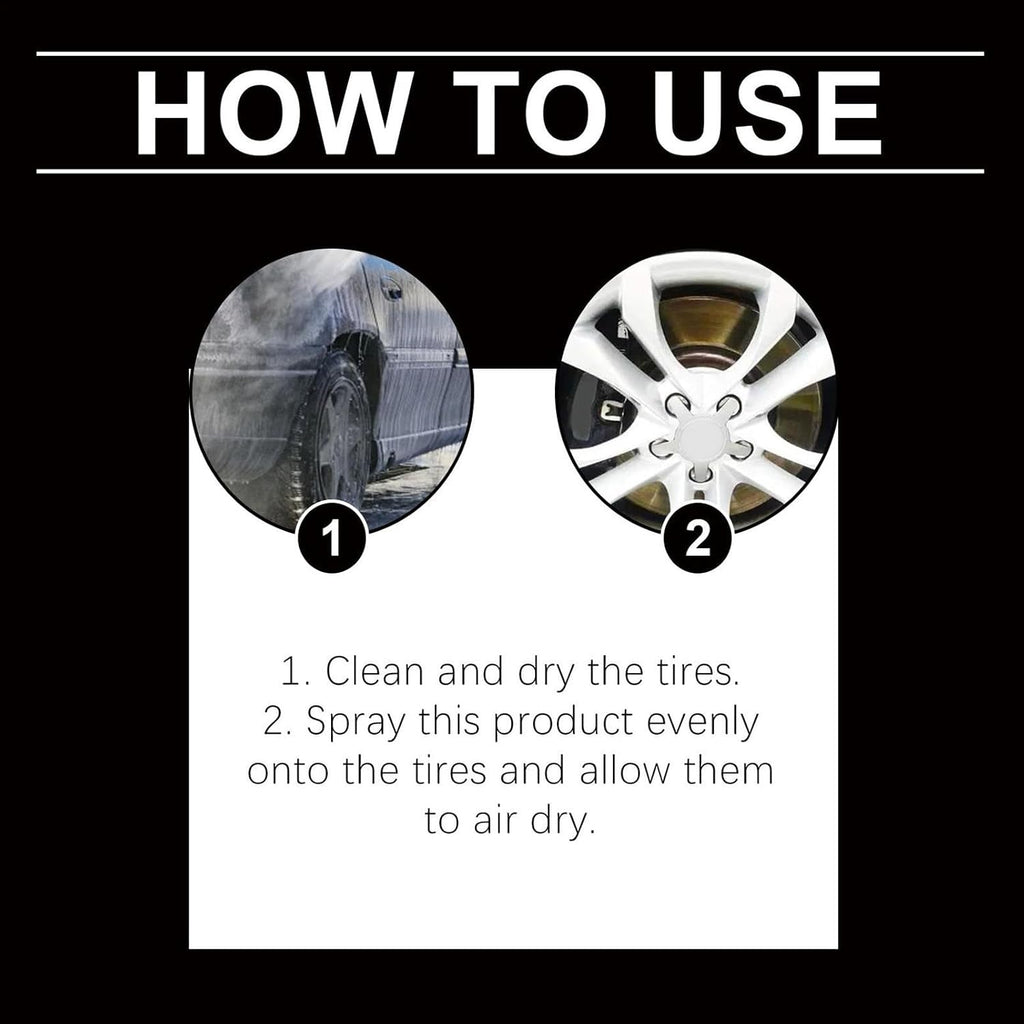 Wheel Shine | 100ml Tyre Dressing | Car Tire Shine Spray - for Protection Blackening Long-Lasting Bright Luster Looking Like New Motorcycle Rv