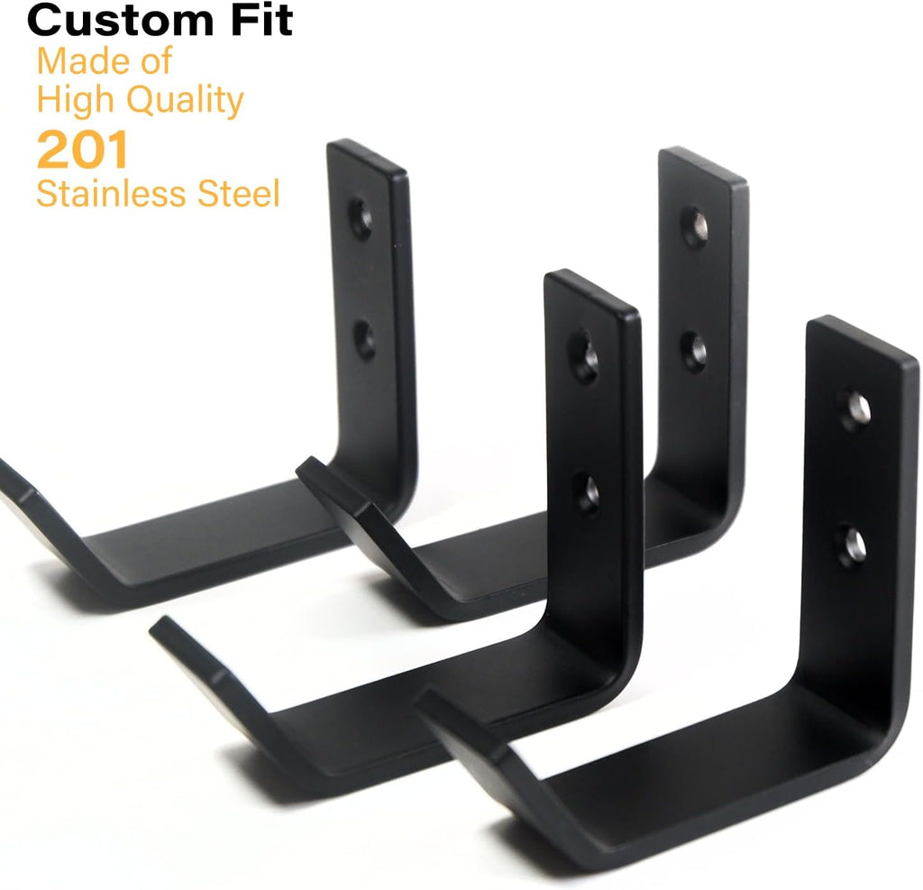 6 Packs Jack Stands Wall Mount Organizer, Heavy Duty Stainless Steel Car Jacks Holder Hook Fits 2 & 3 & 4 & 6 Ton Farm & High Lift Jack Stands Hanger for Garage Shop Storage, Space Saving