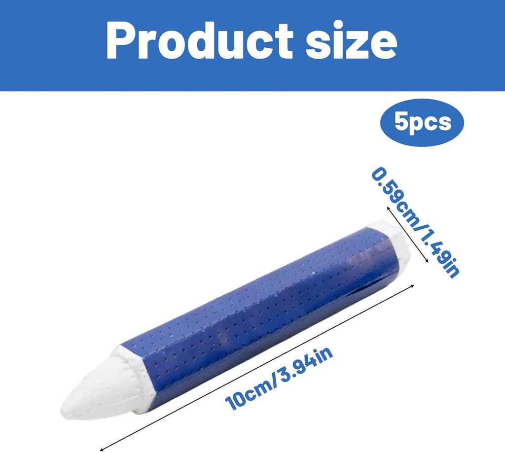 Tire Chalk, White Tire Markers, Tire Crayon for Road Marking, 5-Pack Tire Marker White with Clear Visibility on Various Road Surfaces, Convenient 3.94 x 0.59 Inch Size for Easy Handling