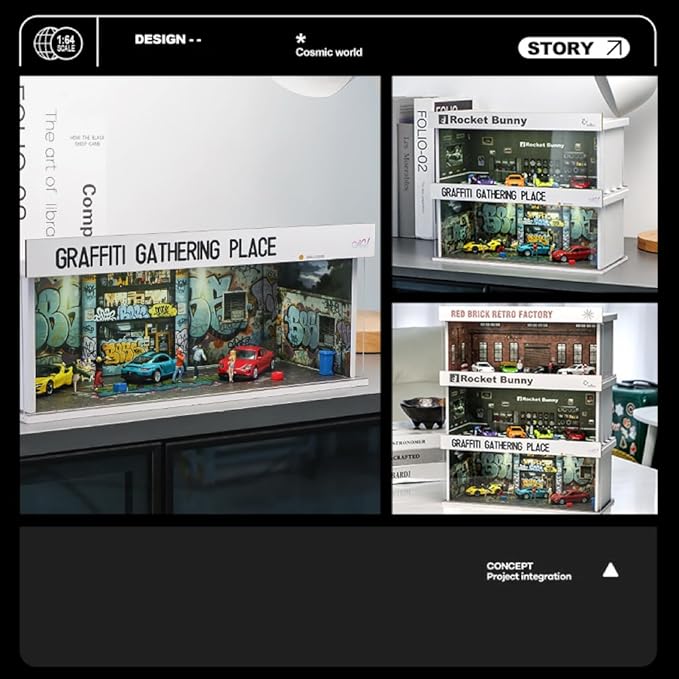 Display Case for Hot Wheels: Stackable Parking Garage for 1/64 Scale Matchbox - Image 4