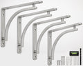 classic silver heavy duty shelf brackets 8 inch, main product view